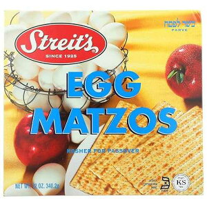 Streit's Egg Matzo �R�[�V�� �߉z�՗p 12 �I���X �i6�p�b�N�j Streit's Egg Matzo Kosher For Passover 12 oz. (6-Pack)