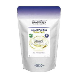 GramZero Lemon Sugar Free Pudding Mix 12-Pack, Great For Nutrition Club Meal Replacement Shakes, Low Calorie Dessert, Stevia Sweetened