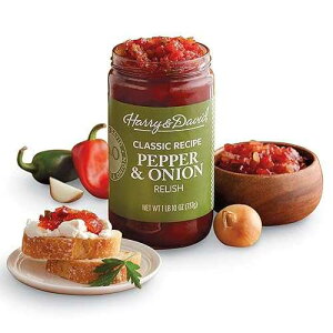 Harry & David Classic Recipe Pepper & Onion Relish, Plant Based Condiment, Hamburger & Hot Dog Reslish, Sandwich Spread Topping, Charcuterie Board Foods, 26Oz