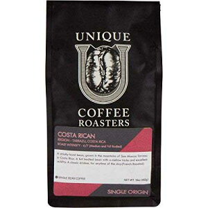 Unique Coffee Roasters Single Origin Specialty Costa Rican Royal Tarrazu Whole Bean Coffee, Dark French Roast, 1 LB (Pack of 1),100% Arabica Premium Quality