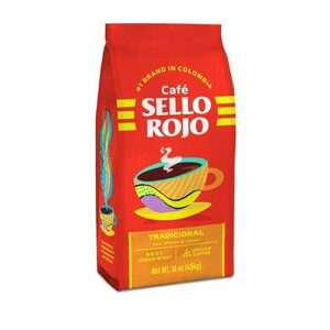 Sello Rojo Caf Sello Premium Colombian Coffee Smooth & Flavorful Low Acidity, No Bitter Aftertaste 100% Colombian Medium Roast Ground Coffee Caf de Colombia 16 Ounce (Pack of 3)