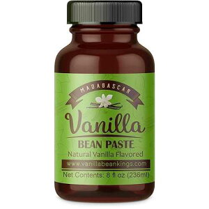 Vanilla Bean Kings Vanilla Bean Paste for Baking and Cooking - Gourmet Madagascar Bourbon Blend made with Real Vanilla Seeds - 8 Ounces