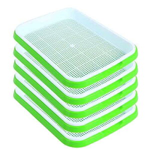 SHEING Seed Sprouter Germination Tray 5 Pack, BPA Free Nursery Healthy Wheatgrass Seeds Grower & Storage Trays for Garden Home Office