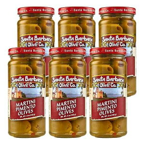 �T���^�o�[�o�� �}�e�B�[�j �I���[�u�A5�I���X�r (6�p�b�N) SANTA BARBARA OLIVE CO Santa Barbara Martini Olives, 5-Ounce Jars (Pack of 6)