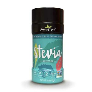 SweetLeaf Stevia Powder Shaker Jar - Zero Calorie Sweetener with Stevia Leaf Extract, No Artificial Sweetener Additives, Sugar Free, Keto Friendly, Non GMO, Gluten Free - 4 Oz (Pack of 1)