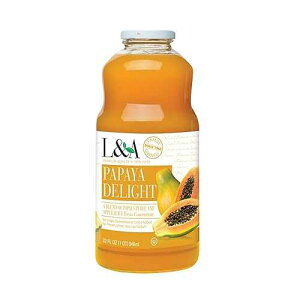 La-Co L&A �p�p�C�� �f���C�g �W���[�X�A32 �I���X�A192.0 �t�ʃI���X�A(6 �p�b�N) La-Co L&A Papaya Delight Juice, 32-Ounce, 192.0 Fl Oz, (Pack of 6)