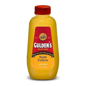 GULDEN'S �{�[���h �C�G���[ �}�X�^�[�h �X�N�C�[�Y �{�g���A�P�g�t�����h���[�A12 �I���X�A�p�b�P�[�W�͕ύX�����ꍇ������܂� Gulden's Bold Yellow Mustard Squeeze Bottle, Keto Friendly, 12 oz, Package may v