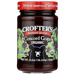 Crofters �I�[�K�j�b�N �R���R�[�h �O���[�v �v���~�A�� �X�v���b�h�A16.5 �I���X Crofters Organic Concord Grape Premium Spread, 16.5 Oz Jar