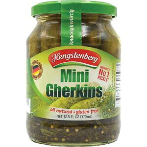 Hengstenberg Mini Gherkins Pickle, 12.5 Ounce (Pack of 12)
