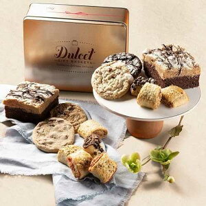 Dulcet Gift Baskets Old Fashioned Bakery Gift Tin - Cakes Food Gifts Box for Anniversary, Wedding, Housewarming - Ideal for All Occasions - Family & Office Gatherings - Men & Women - Baked Goods, Dessert Sweets