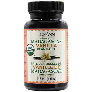 LorAnn Oils LorAnn Organic Pure Madagascar Vanilla Bean Paste 4oz (118ml) - Rich Flavor, Real Seeds, Ideal for Baking, Desserts, Cooking, Pure Madagascar Bourbon Vanilla, Gluten-Free, Non-GMO