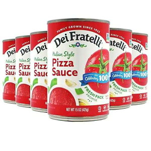 Dei Fratelli Pizza Sauce from Vine-Ripened Tomatoes (15 oz. Cans, 6 pack) - No Water, No Paste, Non-GMO, Gluten-Free