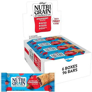 ??? ???-??? ??? ?? ?? ?, ??, 96?? Nutri Grain Nutri-Grain Breakfast Bars, Made with 14g Whole Grains, Snack Bars, Strawberry, 24.8oz Box (96 Count)