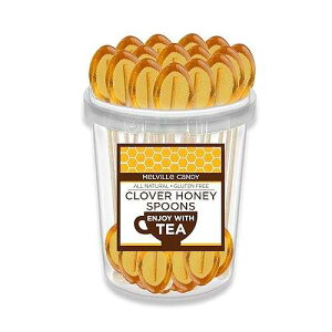 �N���[�o�[ �n�j�[ �X�v�[�� �{���̖I������ (30 ��) Melville Candy Honey Spoons Spoons & Lollipops on Wooden Ball Sticks Gluten-Free, Made in USA Stirrers for Tea, Coffee, & Hot Beverages - Individually Wrapped (30-cou