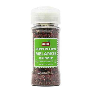 �o�f�B�A �y�b�p�[�R�[�� �������W�A2�I���X Badia Whole Peppercorn Blend Grinder, 2 oz ? Black, White, Green & Pink Pepper for Spicy, Fruity, Woody Flavors, Gluten Free