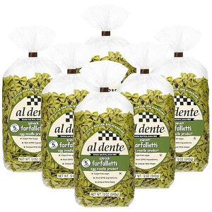 �A���f���e�ق���񑐃t�@���t�@���b�e�B�A14�I���X�i6�p�b�N�j Al Dente Spinach Farfalletti ? All-Natural, Hand-Crafted Spinach Egg Pasta. Traditional Pasta Noodles Made With Cage-Free Eggs & Durum Wheat, Great for Soups, Stews