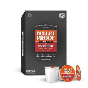 Bulletproof ? ????? ???-?? ??? ?? ?? ??, 10??, 100% ???? ??, ?? ?? ?? ?? ??, ?? ?? ? ?? Bulletproof The Mentalist Medium-Dark Roast Single-Serve Pods, 10 Count, 100% Arabi