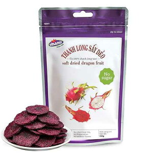 �\�t�g�h���C�h���S���t���[�c-�����s�g�p 100G Vinamit Soft Dried Dragon Fruit Slices No Sugar Added 3.5 oz Bag Naturally Sweet, Vegan, Non-GMO, Gluten-Free Ideal as a Drink Refresher Perfect for Travel, Healthy Snacking