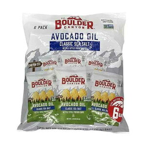 Boulder Canyon�A�`�b�v�|�e�g�A�{�J�h�I�C���V�[�\���g�A1.25�I���X�A6�p�b�N Boulder Canyon Avocado Oil Sea Salt Potato Chips 6 Count, 1.25 OZ