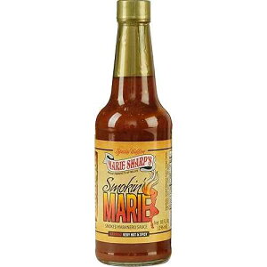 �}���[�V���[�v �X���[�L���}���[�\�[�X 10�I���X - 1BTL Marie Sharp's Marie Sharp�fs Smokin�f Marie Smoked Habanero Sauce Special Edition, 10 oz | All-Natural Belizean Hot Sauce | Smoky & Spicy Flavor for Wings, Tacos &