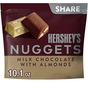 ?? ?? ??? 286g HERSHEY'S NUGGETS Milk Chocolate with Almonds Candy Share Pack, 10.1 oz