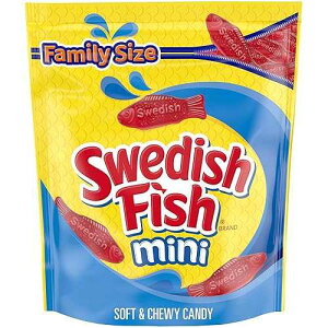 SWEDISH FISH �~�j�\�t�g���`���[�C�[�L�����f�B�[�A�t�@�~���[�T�C�Y�A�o�����^�C���L�����f�B�[�A1.8�|���h SWEDISH FISH Mini Soft & Chewy Candy, Bulk Candy, Family Size, 1.8 lb