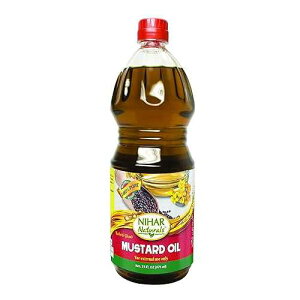 Nihar Naturals �}�X�^�[�h �I�C�� - �J�` �K�[�j 33 �t�ʃI���X (976 ml) Parachute Nihar Naturals Kacchi Ghani Mustard Oil| Cold Pressed| 100% Pure Mustard Oil| For Skin, Hair Care & Body Massage| Enriched with Omega