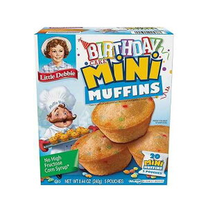 Little Debbie Birthday Cake Mini Muffins, 5 Pouches, 8.44 OZ Box