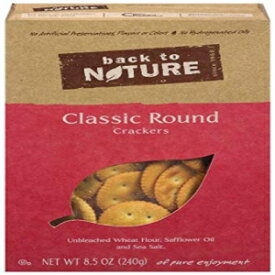 Back To Nature 非遺伝子組み換え、クラシック ラウンド クラッカー、8.5 オンス ボックス (6 個パック) Back To Nature Non GMO, Classic Round Crackers, 8.5 ounce Boxes (Pack of 6)
