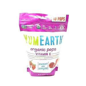 ���~�[�A�[�X �����|�b�v�AOG2�AVIT C�A40+�A8.5 �I���X (2 �p�b�N) YumEarth Yummy Earth Lollipop, OG2, VIT C, 40+, 8.5 OZ (2 Pack)