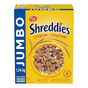 Post Jumbo Shreddies Cereal, 1.24kg/43.73oz (Imported from Canada)
