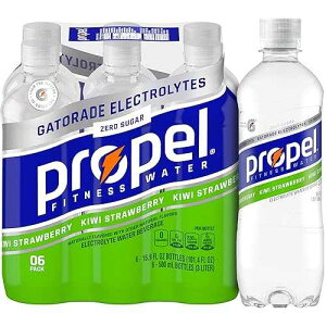 Propel Kiwi Strawberry, Zero Calorie Sports Drinking Water with Electrolytes and Vitamins C&E, 16.9 Fl Oz, 6Count