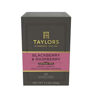 ??? ?? ????? ???? & ???? ???, 20 ?? Taylors of Harrogate Blackberry & Raspberry, Herbal Tea, Individually Wrapped Bags, 20 Count (Pack of 1), Sweet, Tart & Tangy, Caffeine-Free, Enjoy Hot