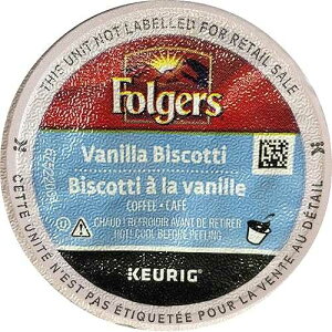 Folgers Vanilla Biscotti Flavored Coffee, K-Cup Pods for Keurig Brewers, 24 Count