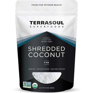 Terrasoul Superfoods �I�[�K�j�b�N �R�R�i�b�c �t���[�N�A16 �I���X - �ׂ������� | �}�J�����J�b�g�c Terrasoul Superfoods Organic Coconut Flakes, 16 Oz - Finely Shredded | Macaroon Cut�c