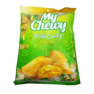 My Chewy CHEWY MILK FRUIT CANDY 100 pcs. TOFFEE HAOLIYUAN BRAND THAI DESSERT TARO FLAVOR Big Pack (Milk Mango)