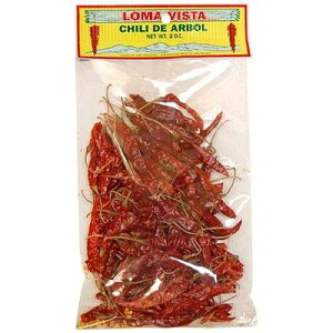 Loma Vista �����z�[���`�� �f �A���{���A2 �I���X Loma Vista Dried Whole Chili De Arbol, 2 Ounces