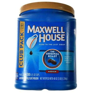 MAXWELL HOUSE The Original Roast Ground Coffee, Medium Classic and Rich Our Signature Club Pack, up to 380, 48 Oz