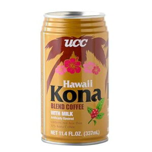 UCC Hawaii Kona Coffee Blend With Milk, Ready To Drink Coffee, Imported from Japan, 11.3 oz (Pack of 6)