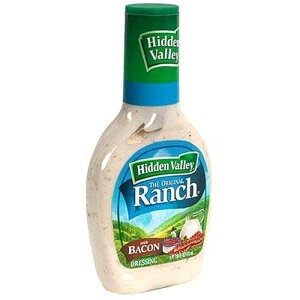 Hidden Valley Bacon Ranch �T���_�h���b�V���O & �g�b�s���O�A�O���e���t���[ - 16 �I���X�{�g�� - 6 �p�b�N Hidden Valley Bacon Ranch Salad Dressing & Topping, Gluten Free - 16 Ounce Bottle - Pack of 6