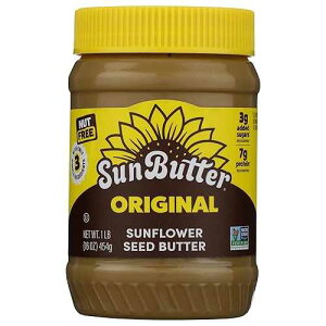 SunButter Original Sunflower Seed Butter, 16 oz Nut-Free Spread with 7g Plant-Based Protein, Roasted Rich & Savory Flavor, Smooth Texture | Vegan, Kosher & Non-GMO