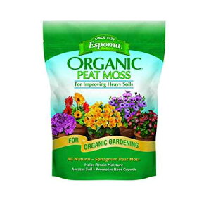 Espoma Organic Peat Moss; All-Natural Horticultural Grade Sphagnum Peat Moss Approved for Organic Gardening. Helps Improve Aeration & Moisture Retention. Promotes Root Growth - Pack of one