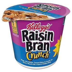 Special K Kellogg's breakfast cereal, Raisin Bran Crunch, single-serve 2.8 oz cup, 6/box