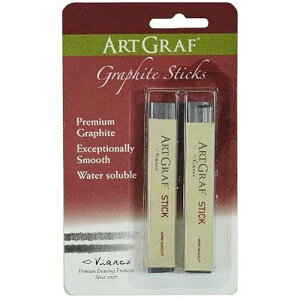 ArtGraf Art Graf Water-soluble Graphite, Grey 2 Sticks Per Card
