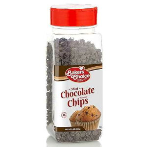 Baker's Choice Chocolate Flavored Mini Chocolate Chips ? Baking Ingredient, Topping and Decoration Candy for Ice Cream, Desserts and Baked Goods, Non Dairy, Kosher - 9 oz. - Baker�fs Choice