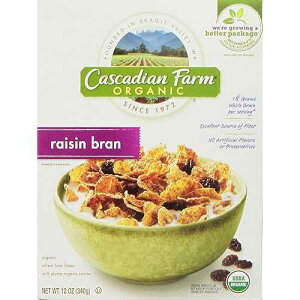 Cascadian Farm - �I�[�K�j�b�N���[�Y���u�����V���A���A�I�[�K�j�b�N�A�S�����A12�I���X�i3�p�b�N�j Cascadian Farm - Organic Raisin Bran Cereal, Organic, Whole Grain, 12 oz (Pack of 3)