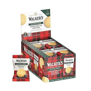 Walkers Walker s All-Butter Shortbread Rounds, Gluten Free Cookies - Individually Wrapped (Pack of 24) - Authentic Shortbread Cookies from Scotland