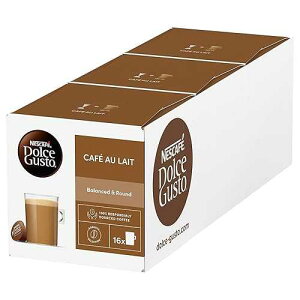 �l�X�J�t�F�H�h���`�F�O�X�gCAF? �I�[���i3�� �v48���j Nescafe Dolce Gusto Nescaf? Dolce Gusto CAF? Au Lait (Pack of 3, Total 48 Capsules)