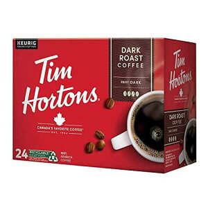 24?? (1?), ?? ???, ? ??? ?? ??? ??, ?? ?? K-? ?? ??? ??? ??, 24?? K-? Tim Hortons Dark Roast Coffee, Single-Serve K-Cup Pods Compatible with Keurig Brewers, 24ct K-Cups