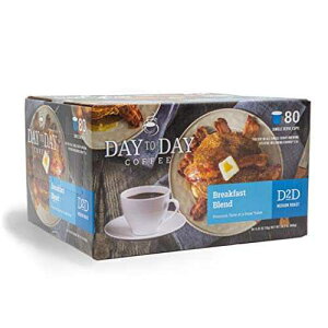Day To Day Coffee Day To Day Breakfast Blend Medium Roast Single Serve Coffee Pods, 80-Count for K-Cup Keurig Brewers